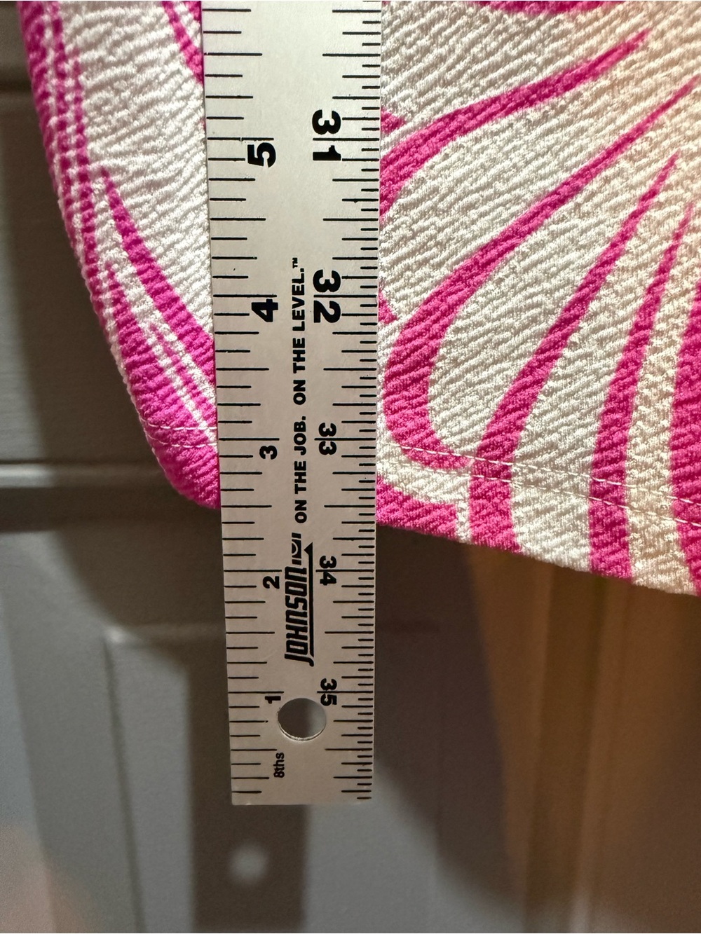Pink -white tropical paisley peacock print vacation dress (small) with pockets! - Picture 9 of 14